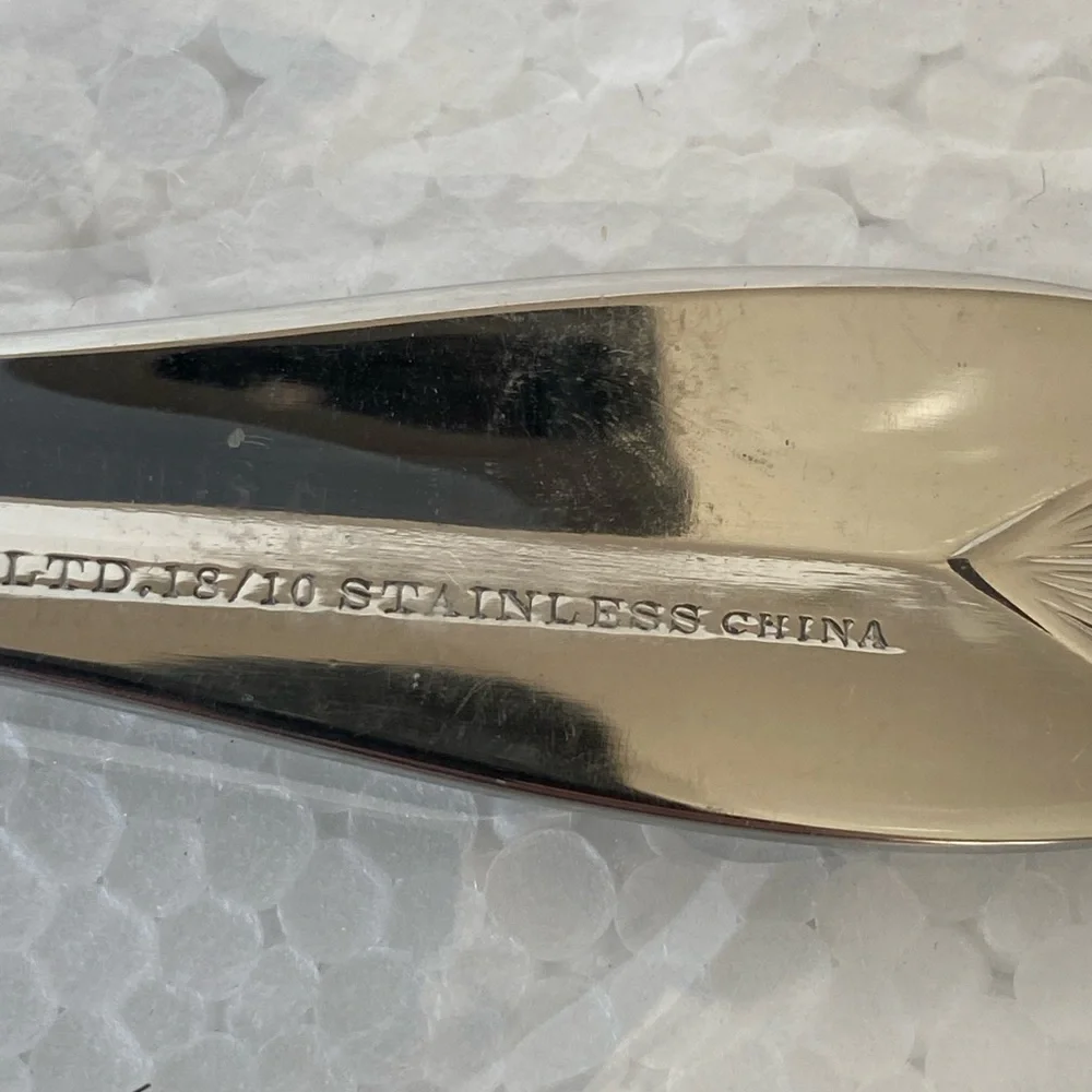 Heritage Mint Safrano Glossy Stainless Serving Set Flatware 3 Pc Specialty NEW